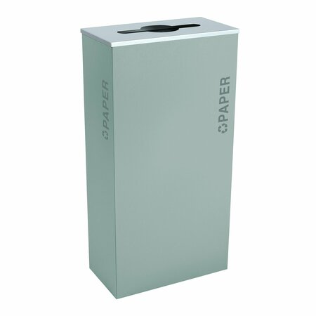 EX-CELL KAISER 17-Gal. KD Indoor Recycling Receptacle - Paper decal, Hammered Grey Pebble RC-KD17-P BT-HMG